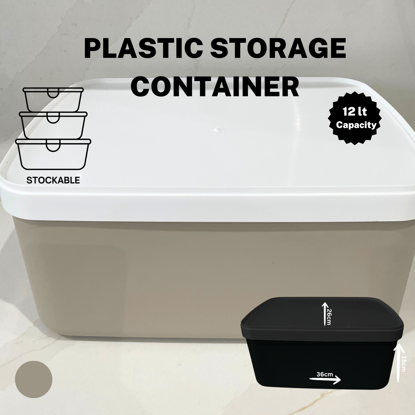 Large Storage Container With Lid