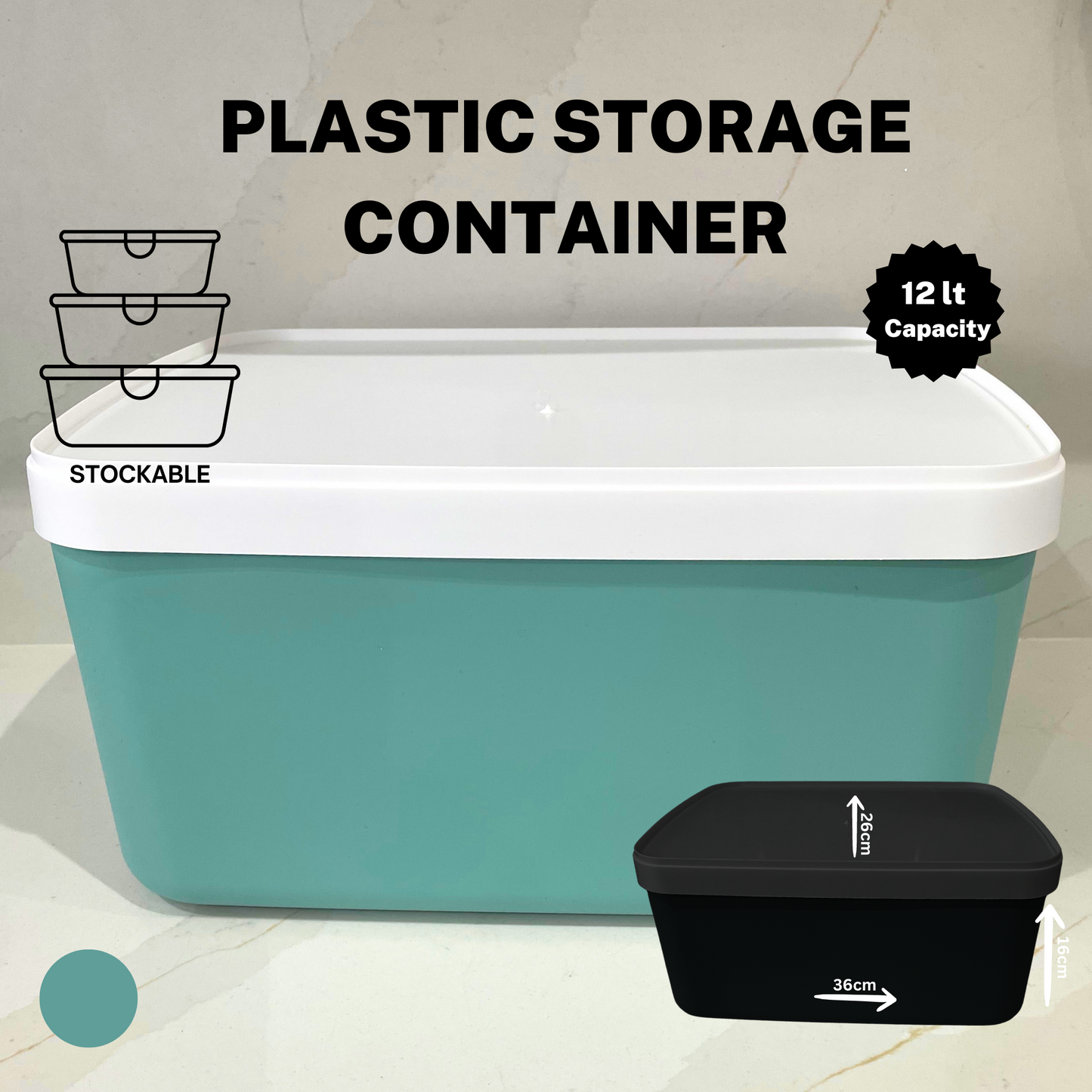 Large Storage Container With Lid