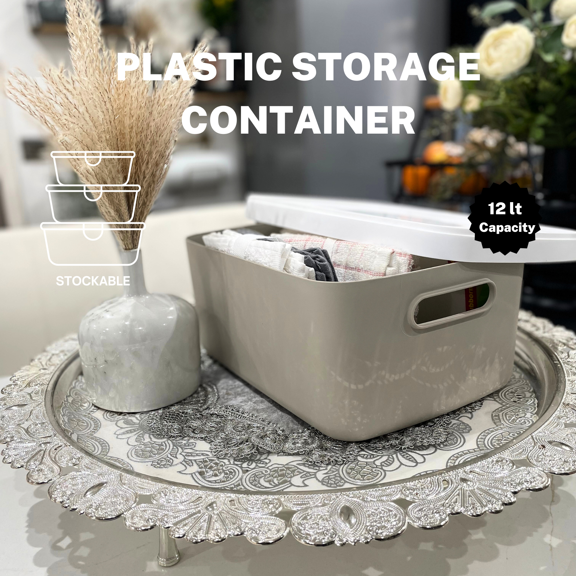 Large Storage Container With Lid