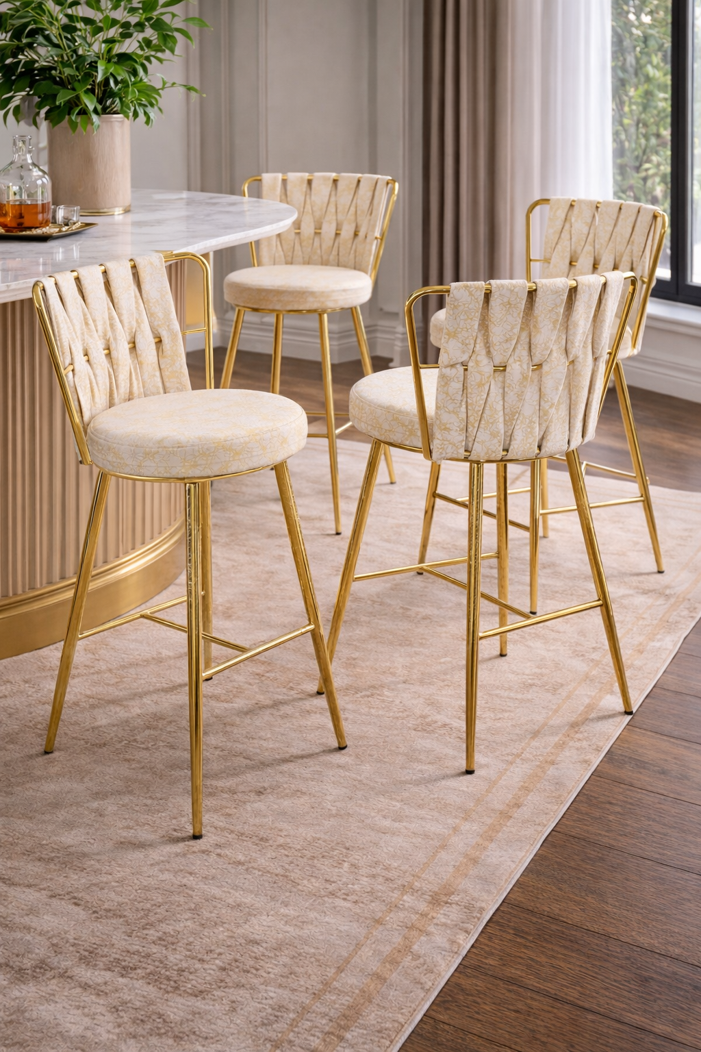 Aurora Gold Bar Chair