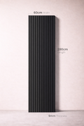 Anthracite Slatted Wall Panels – Pack of 3 | 280cm x 60cm | 9mm Laminated MDF