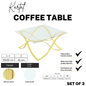 90x90 glass coffee table
