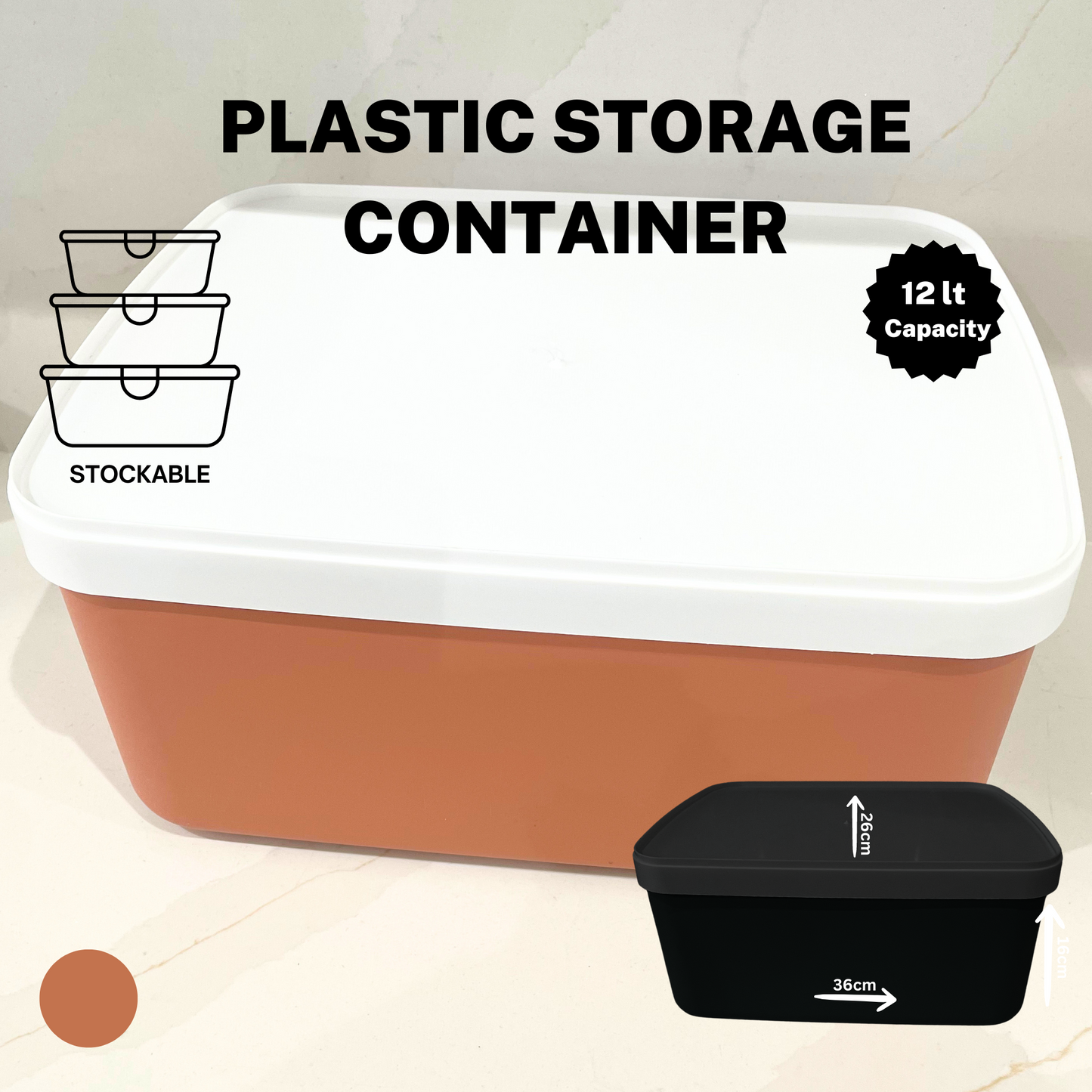 Large Storage Container With Lid