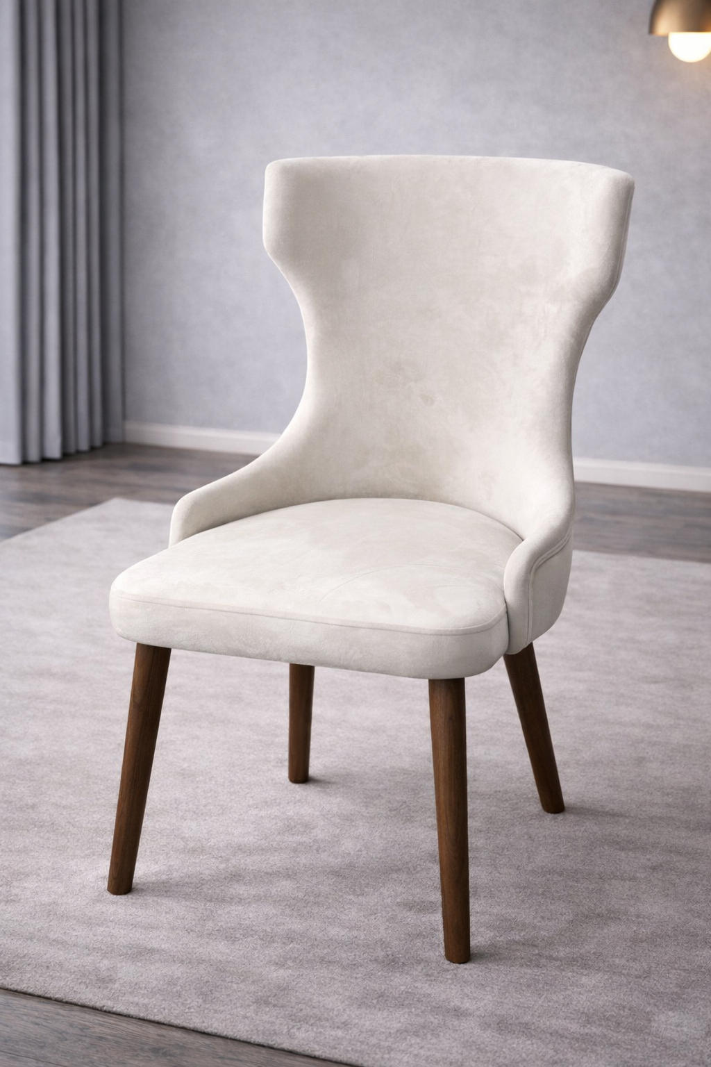 Elara Upholstered Dining Chair – Soft Ivory