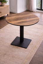 Aurelia Round Wood-Marble Dining Table