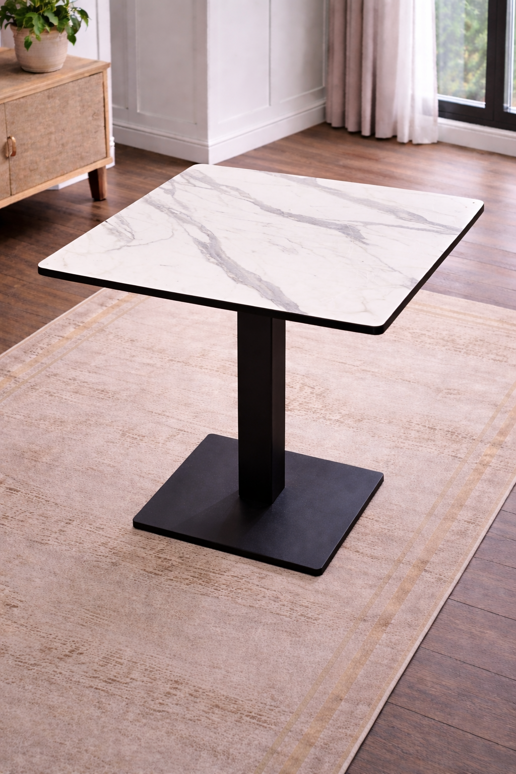 Luna Square Marble Dining Table