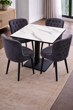 Luna Square Marble Dining Table