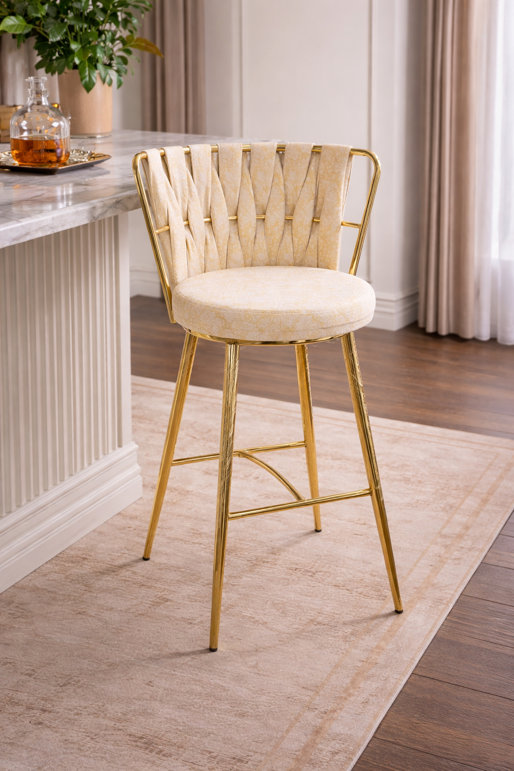 Aurora Gold Bar Chair