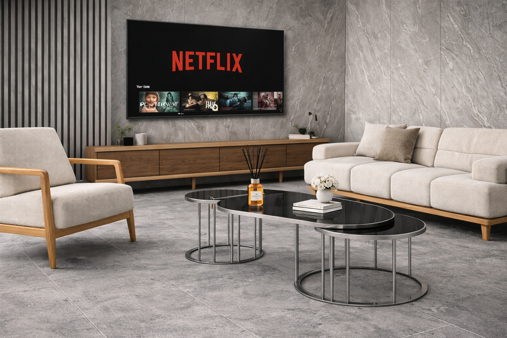 Concrete Grey Slatted Wall Panels – Pack of 3 | 280cm x 60cm | 9mm Laminated MDF