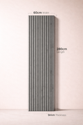 Concrete Grey Slatted Wall Panels – Pack of 3 | 280cm x 60cm | 9mm Laminated MDF