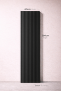 Jet Black Slatted Wall Panels – Pack of 3 | 280cm x 60cm | 9mm Laminated MDF