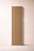 Natural Oak Slatted Wall Panels – Pack of 3 | 280cm x 60cm | 9mm Laminated MDF.