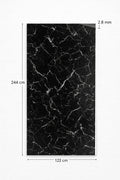 Luxury PVC Marble Wall Panel – Black Marble Effect