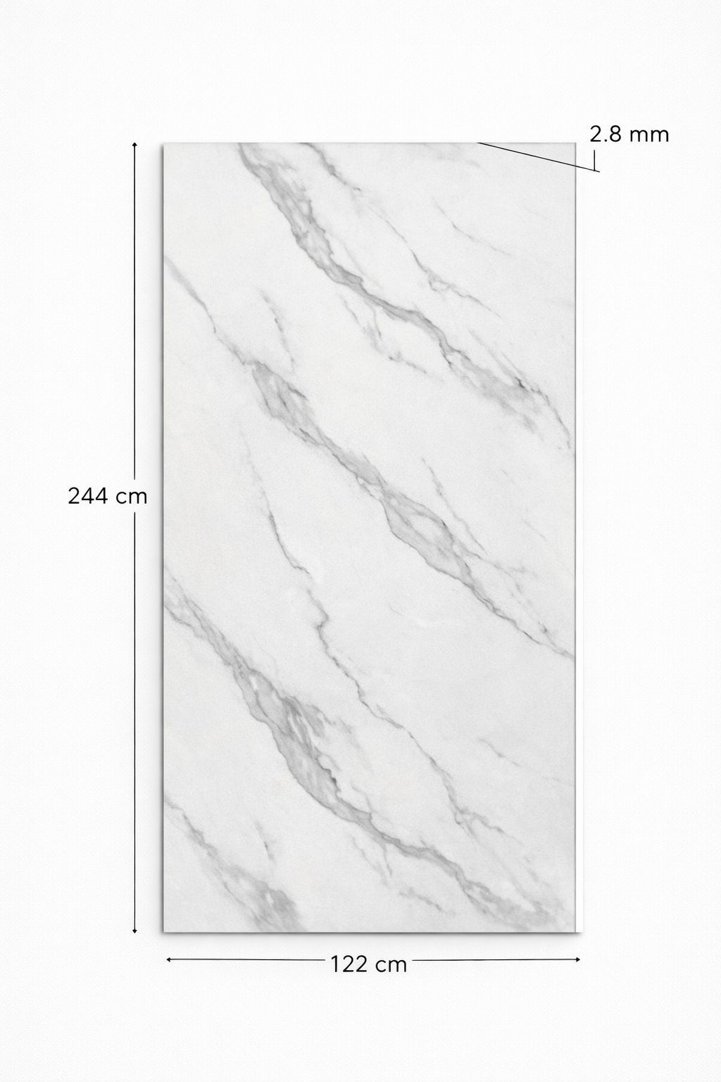 Luxury PVC Marble Wall Panel - Calacatta White Marble PVC Wall Panel