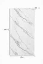 Luxury PVC Marble Wall Panel - Calacatta White Marble PVC Wall Panel