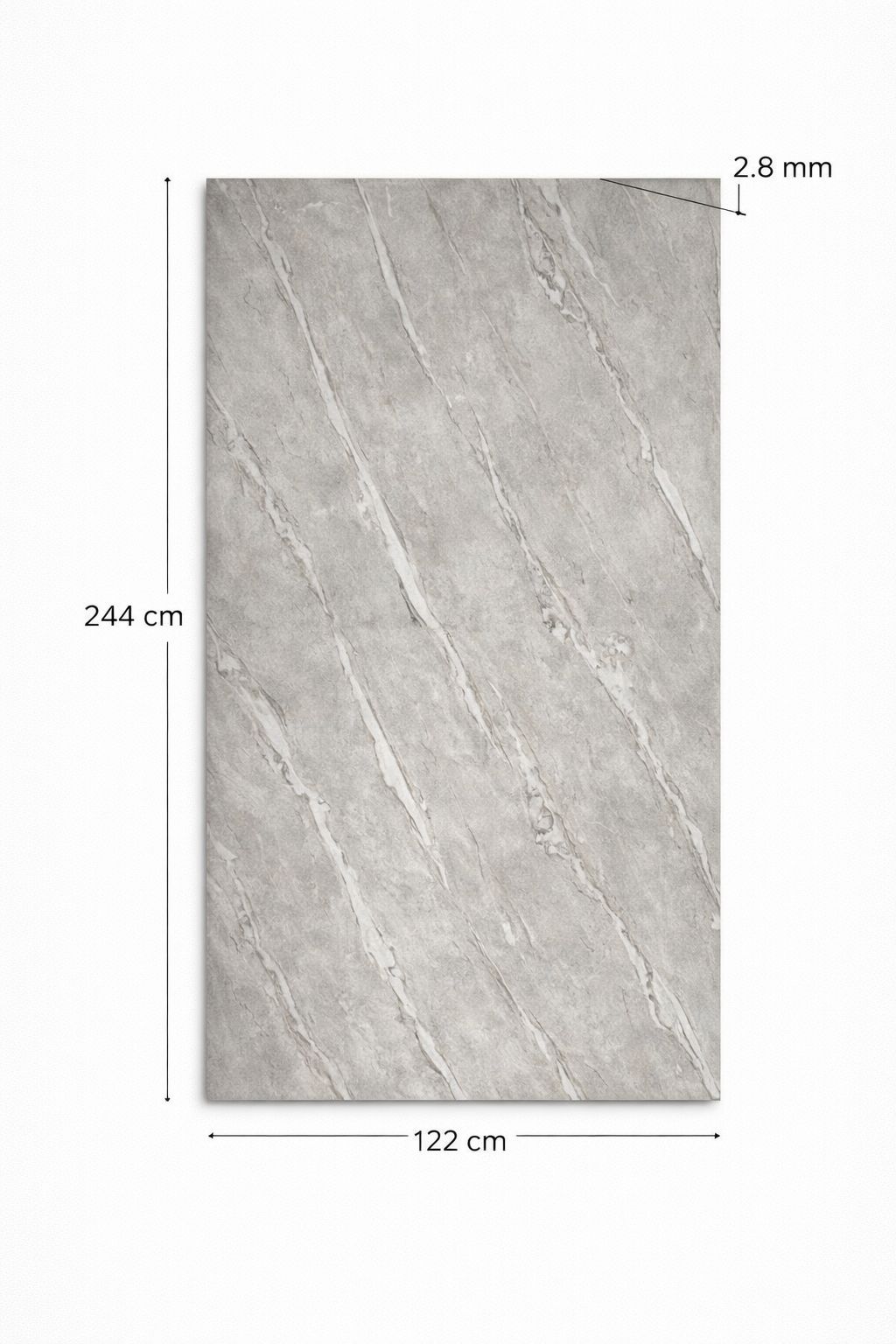 Luxury PVC Marble Wall Panel – Light Grey Marble Effect