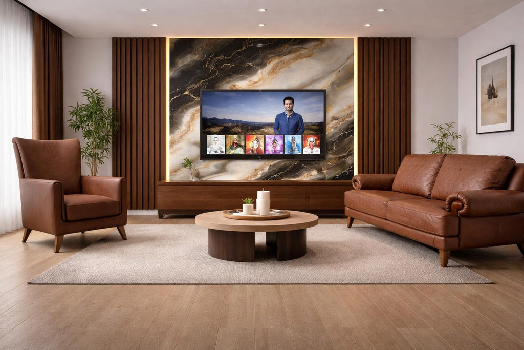 Luxury PVC Marble Wall Panel – Black & Gold Onyx Effect